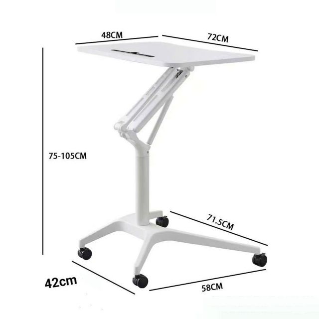 Bàn đào tạo nâng hạ 72x48cm bánh xe di động FLD032