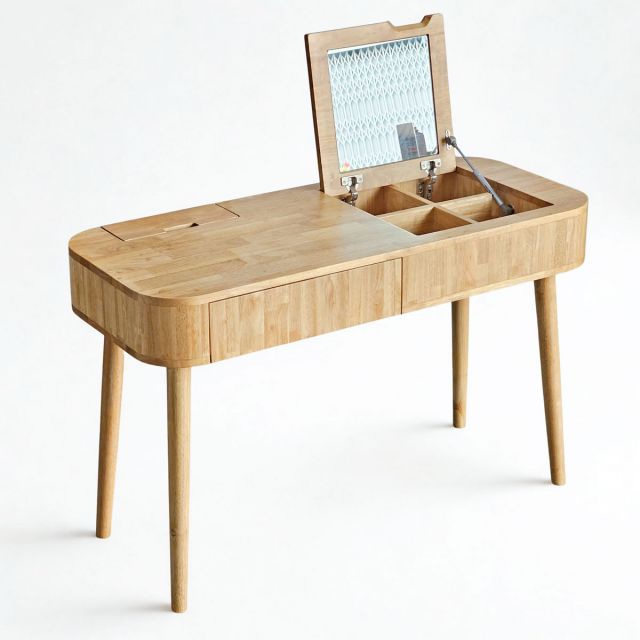 Bàn trang điểm 120x50cm gỗ cao su BTD68075