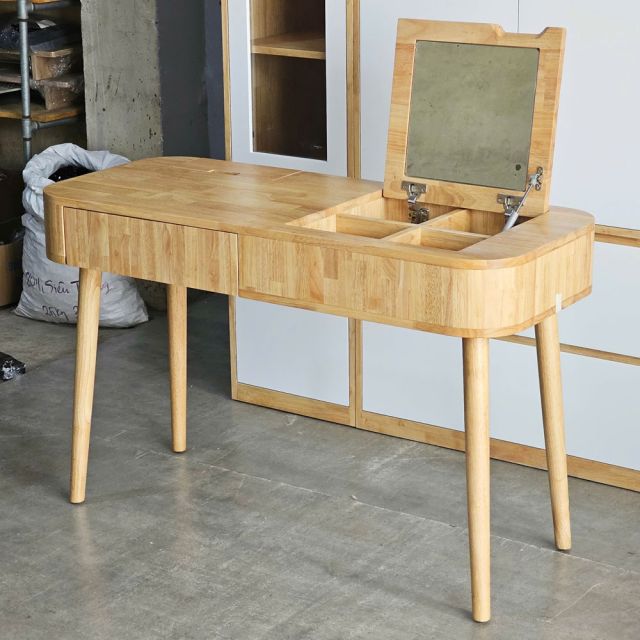 Bàn trang điểm 120x50cm gỗ cao su BTD68075