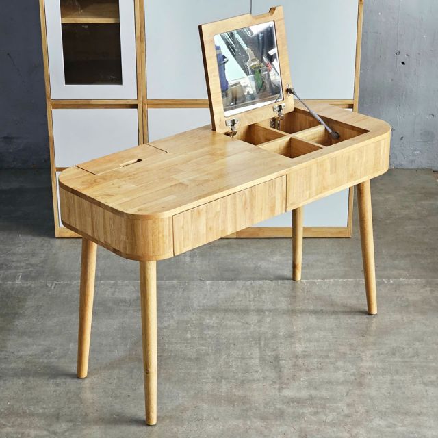 Bàn trang điểm 120x50cm gỗ cao su BTD68075