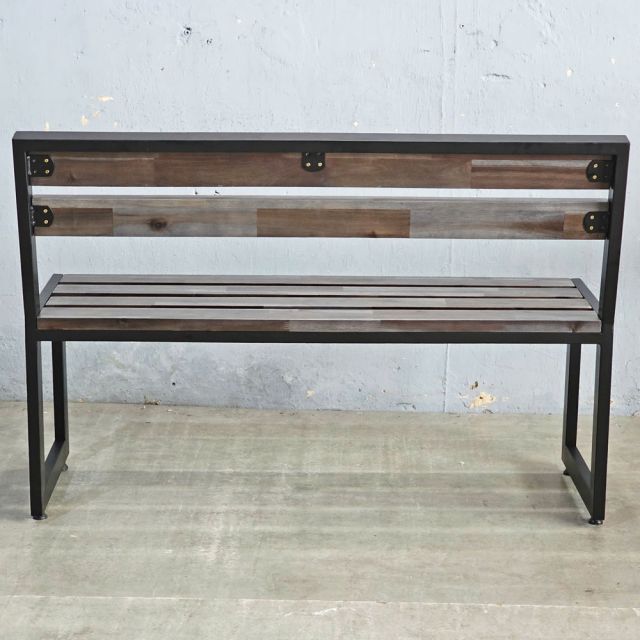 Ghế băng 1m2 có tựa lưng gỗ tràm khung sắt GBD015