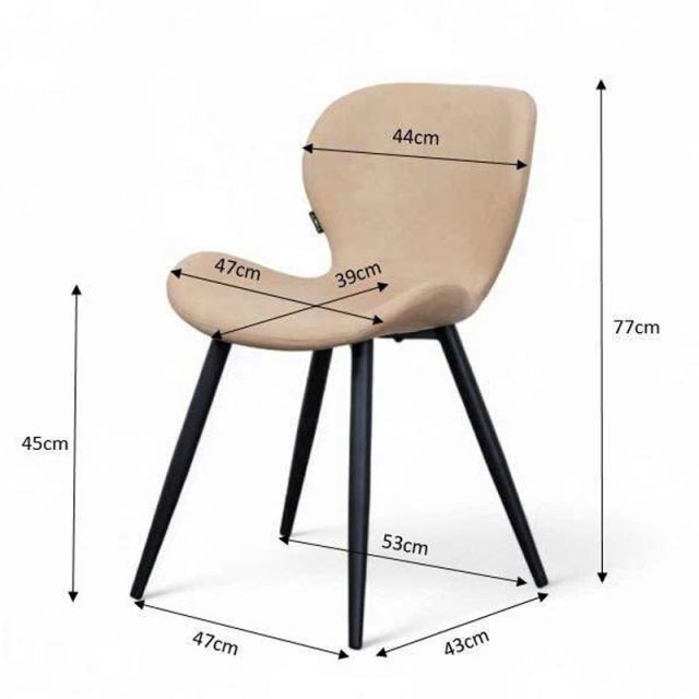 Ghế bọc da chân sắt GAK357