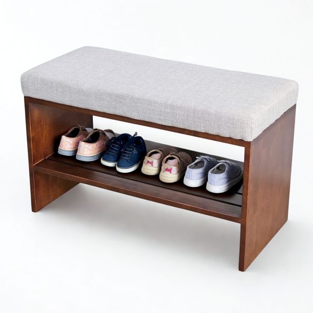 Ghế băng ngồi thay giày 70x35x45cm  gỗ cao su KG68093 Ghế băng ngồi thay giày 70x35x45cm  gỗ cao su KG68093