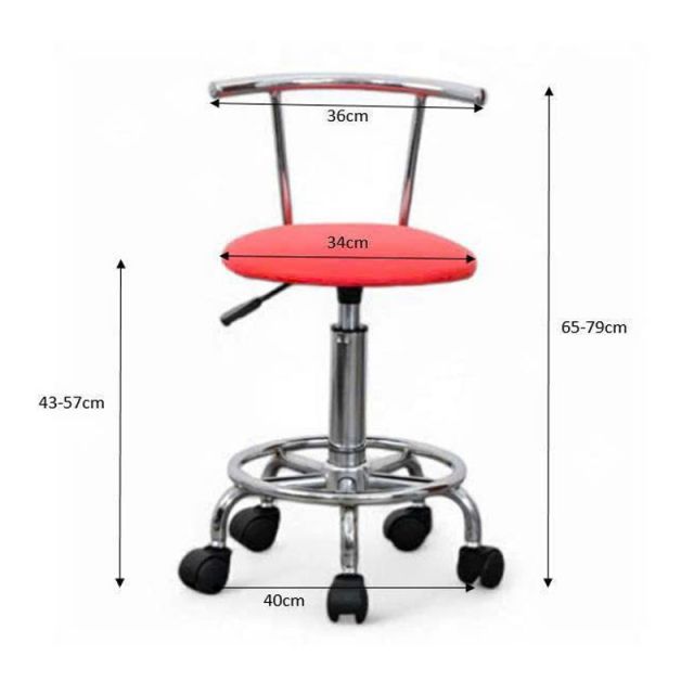 Ghế xoay di động bọc nệm GAK015