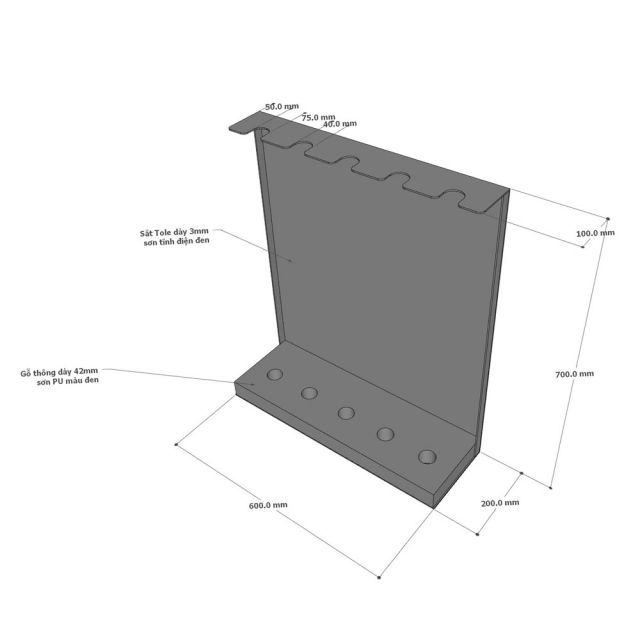 Giá để cơ bi-a sắt sơn tĩnh điện GDBD001