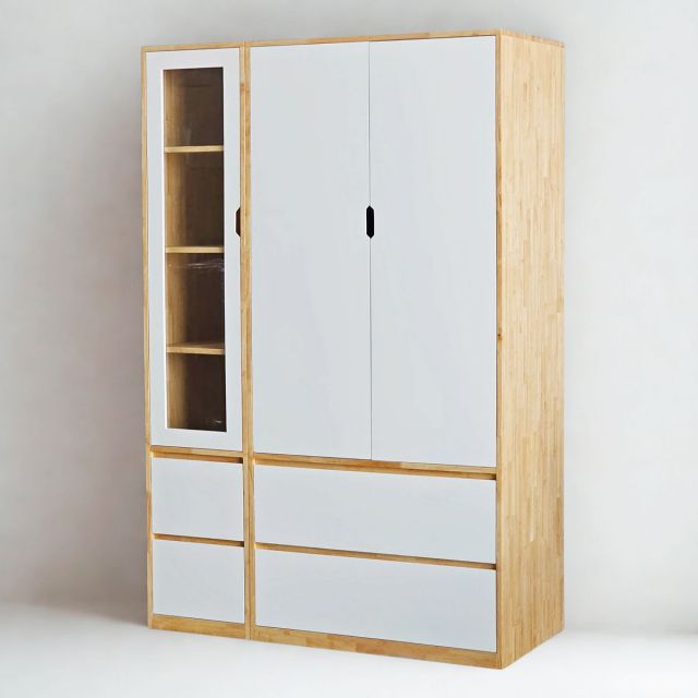 Hệ tủ quần áo gỗ cao su TQA68068