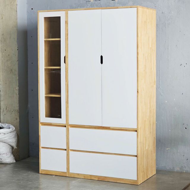 Hệ tủ quần áo gỗ cao su TQA68068