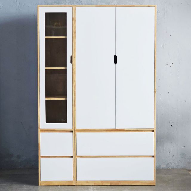 Hệ tủ quần áo gỗ cao su TQA68068