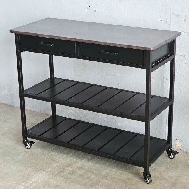 Kệ bếp di động PAXO 105x45x95 gỗ cao su KB68065