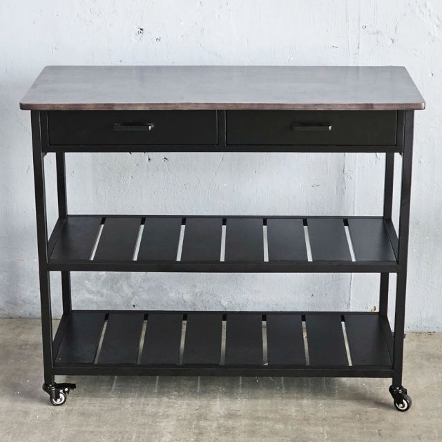 Kệ bếp di động PAXO 105x45x95 gỗ cao su KB68065