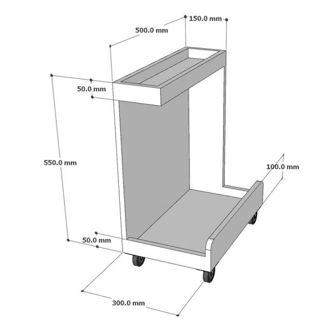 Kệ để balo văn phòng 30x55x50cm gỗ cao su KDBL001