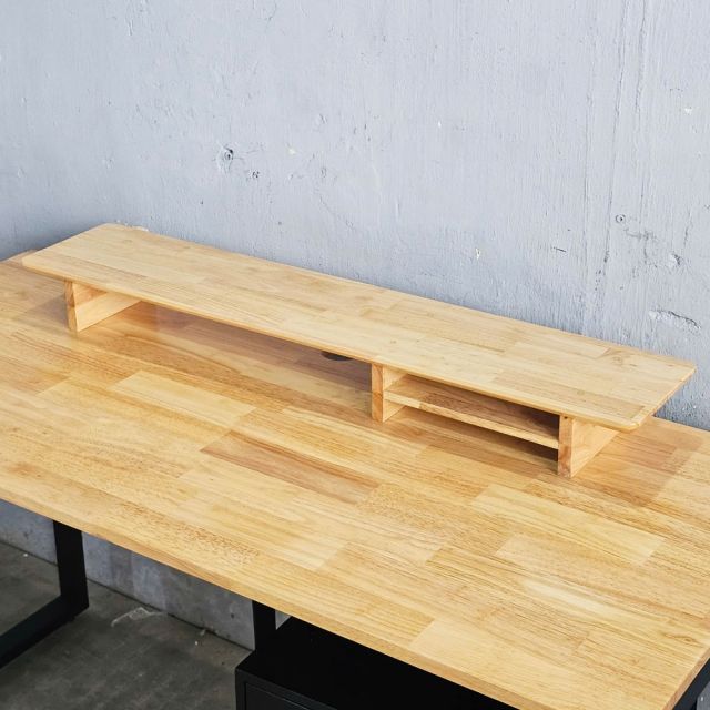Kệ màn hình máy tính 100x20x10cm gỗ cao su MS68019