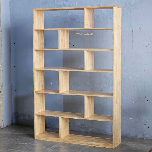 Kệ sách 120x28x185 gỗ cao su KS68332
