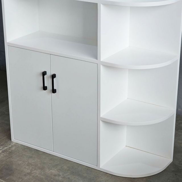 Kệ góc tường 90x30x180cm gỗ cao su KGT68043