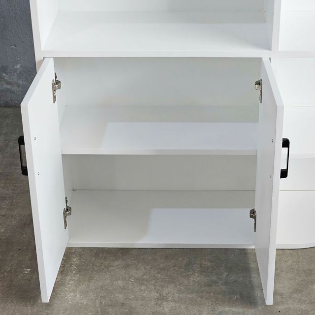 Kệ góc tường 90x30x180cm gỗ cao su KGT68043