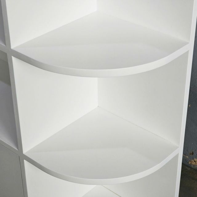 Kệ góc tường 90x30x180cm gỗ cao su KGT68043