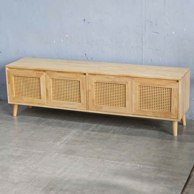 Kệ TV có hộp điện 180x40x55cm gỗ cao su KTV68120