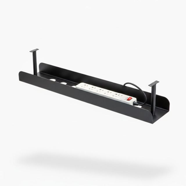 Khay đựng hộp điện màu trắng gắn dưới mặt bàn KHD009