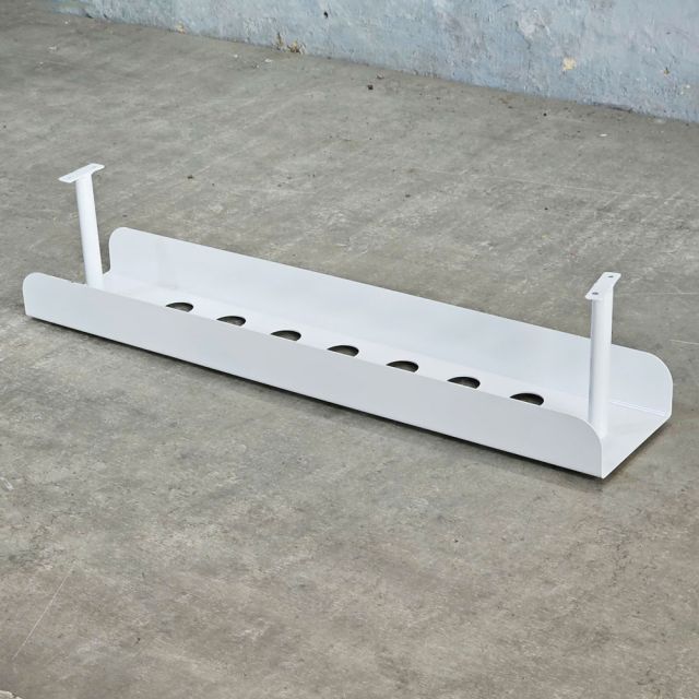 Khay đựng hộp điện màu trắng gắn dưới mặt bàn KHD009