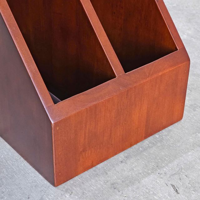 Khay đựng tài liệu 2 ngăn gỗ cao su PKVP003