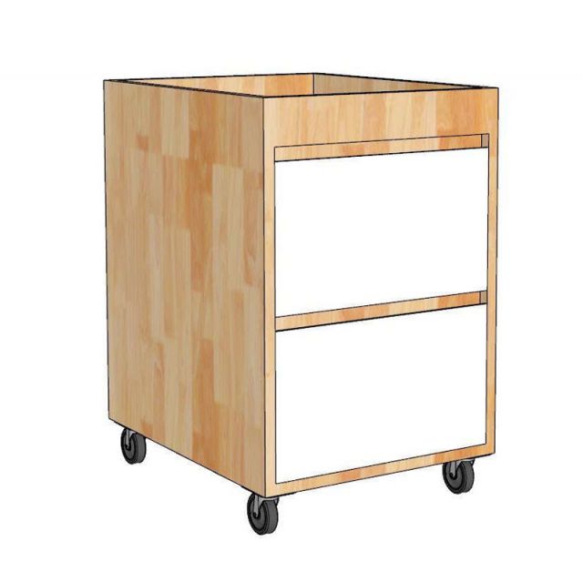 Tủ cá nhân mini 40x50x55cm gỗ cao su TCN68067