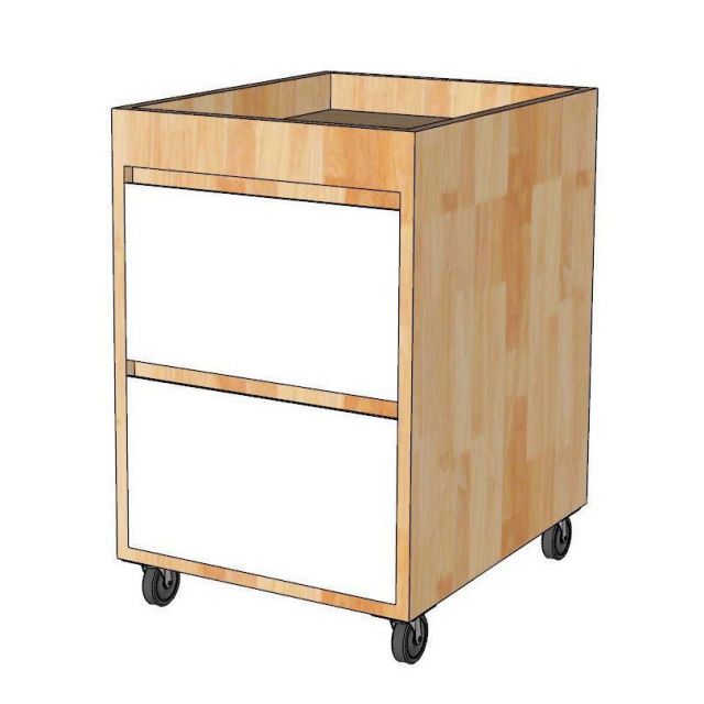 Tủ cá nhân mini 40x50x55cm gỗ cao su TCN68067