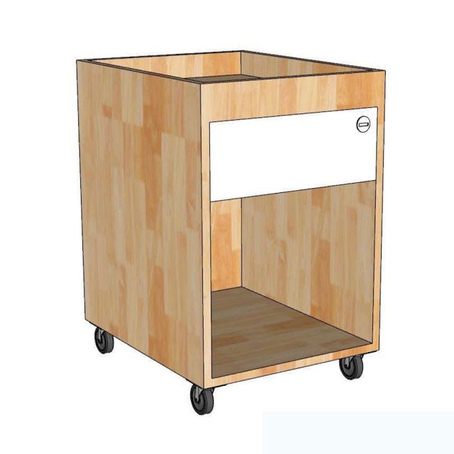 Tủ cá nhân nhỏ 1 ngăn kéo 40x50x55cm gỗ cao su TCN68066