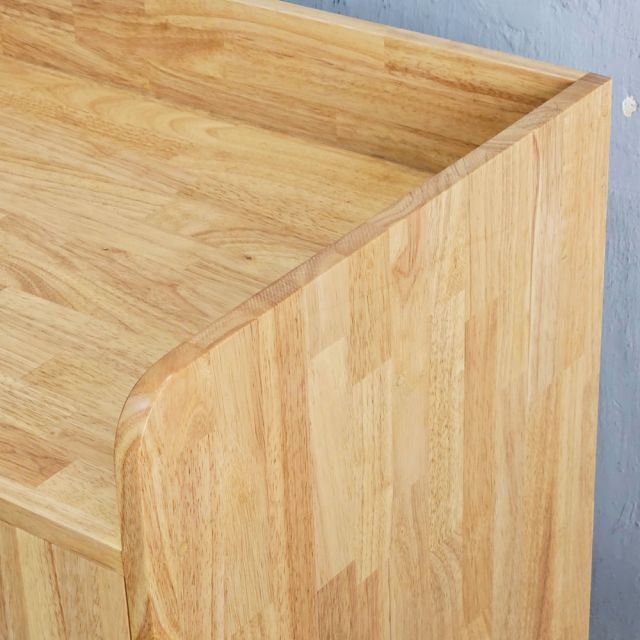 Tủ đựng rác 2 ngăn 150x50x95cm gỗ cao su TDR002