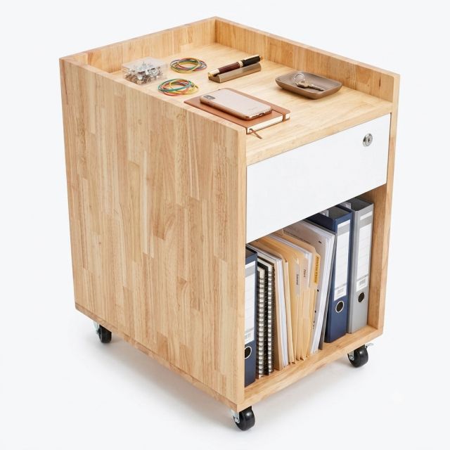Tủ cá nhân nhỏ 1 ngăn kéo 40x50x55cm gỗ cao su TCN68066