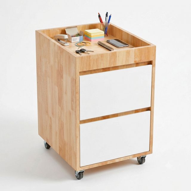 Tủ cá nhân mini 40x50x55cm gỗ cao su TCN68067