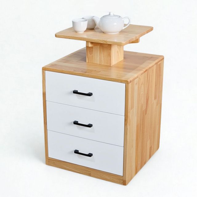 Tủ liền bàn tiếp khách 50x50x75cm gỗ cao su TCN68063