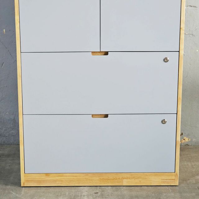 Tủ quần áo 80x55x200cm gỗ cao su TQA68066