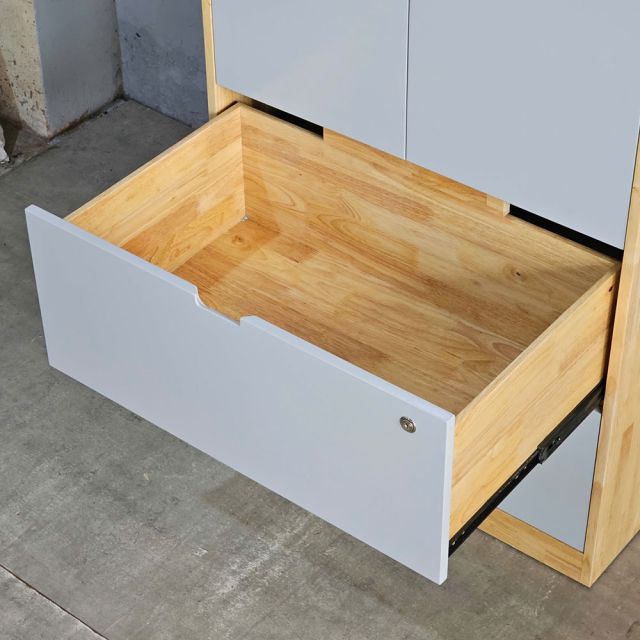 Tủ quần áo 80x55x200cm gỗ cao su TQA68066