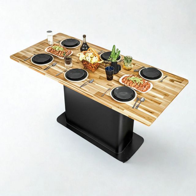 Bàn ăn chữ nhật 120x70cm gỗ tràm BA68257