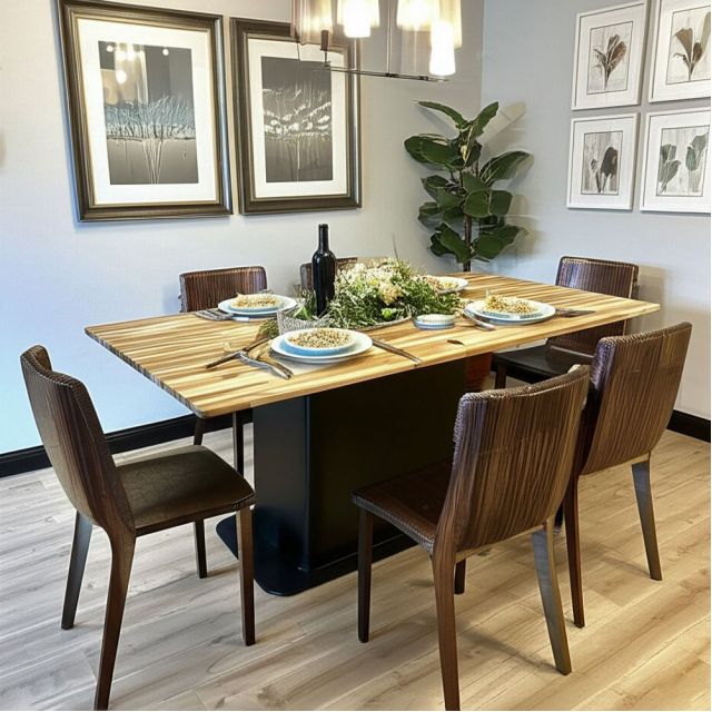 Bàn ăn chữ nhật 120x70cm gỗ tràm BA68257