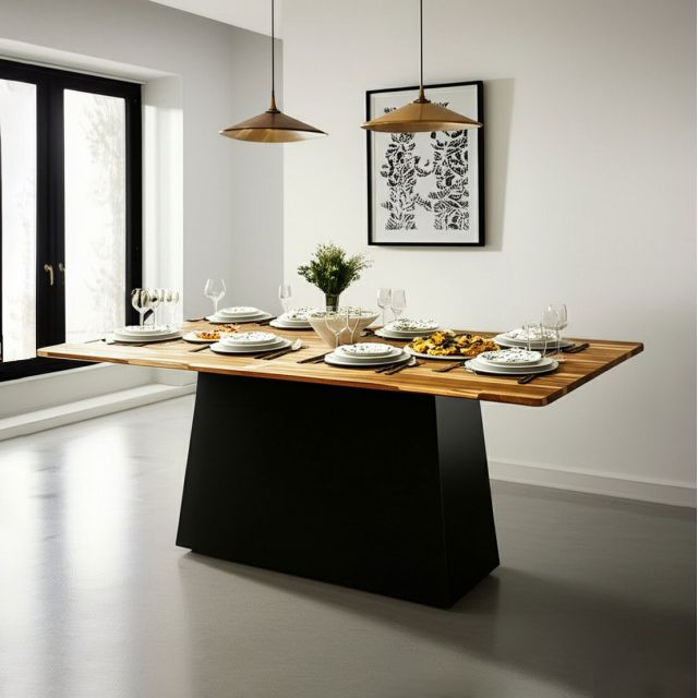 Bàn ăn chữ nhật 140x70cm gỗ tràm BA68258