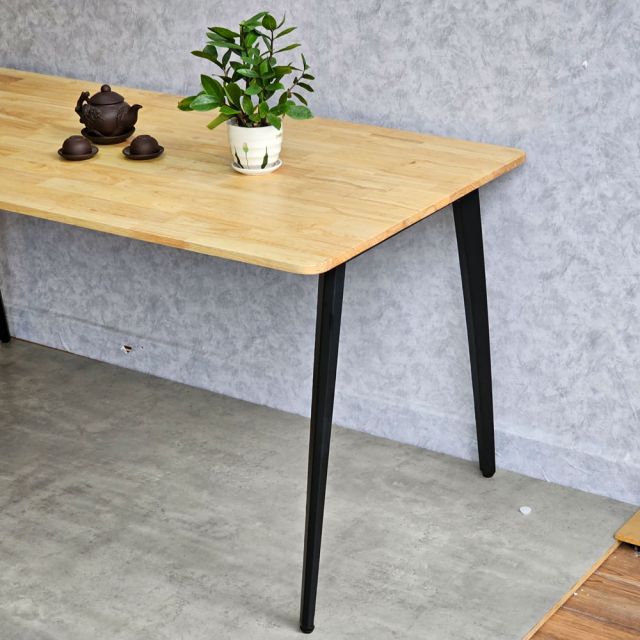 Combo bàn ăn chữ nhật và 4 ghế KAI gỗ BBA205