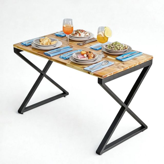 Bàn ăn chữ nhật 120x70cm gỗ tràm BA68251