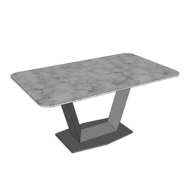 Bàn ăn chữ nhật 160x90cm mặt đá ceramic BA68250