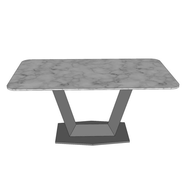 Bàn ăn chữ nhật 160x90cm mặt đá ceramic BA68250