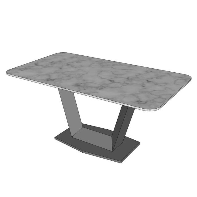 Bàn ăn chữ nhật 160x90cm mặt đá ceramic BA68250