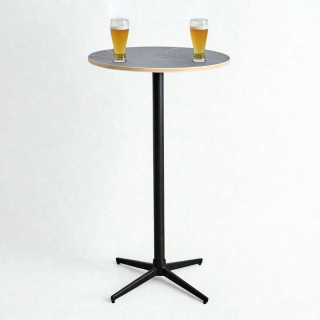 Bàn bar tròn 60cm gỗ plywood vân giả đá  BB040