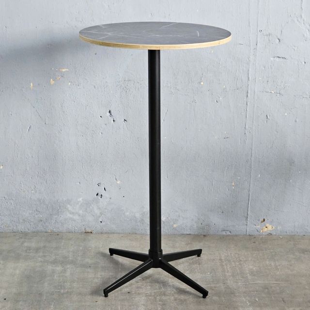 Bàn bar tròn 60cm gỗ plywood vân giả đá  BB040