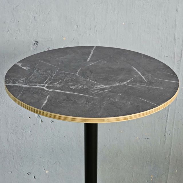 Bàn bar tròn 60cm gỗ plywood vân giả đá  BB040