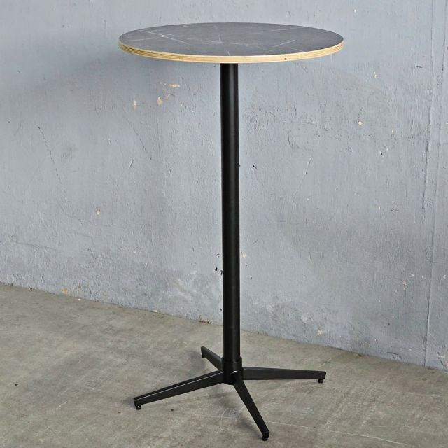 Bàn bar tròn 60cm gỗ plywood vân giả đá  BB040