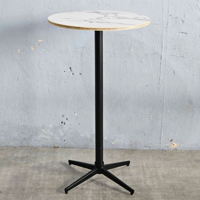Bàn bar tròn 60cm gỗ plywood vân giả đá  BB040