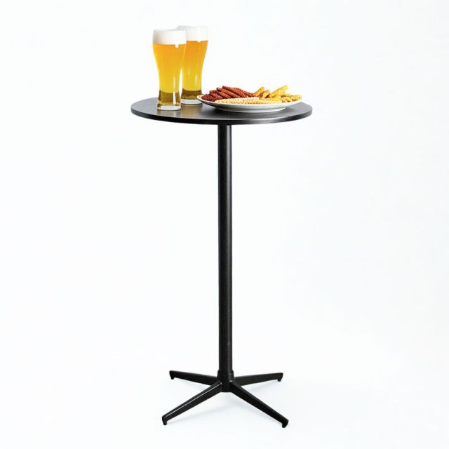 Bàn bar tròn 60cm gỗ plywood vân giả đá BB042