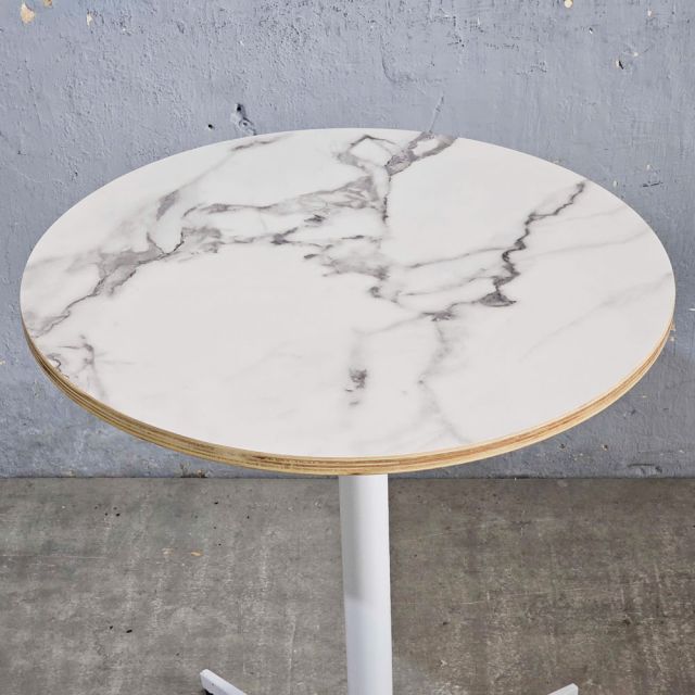 Bàn cafe tròn 60x60cm gỗ plywood vân giả đá CFD68273