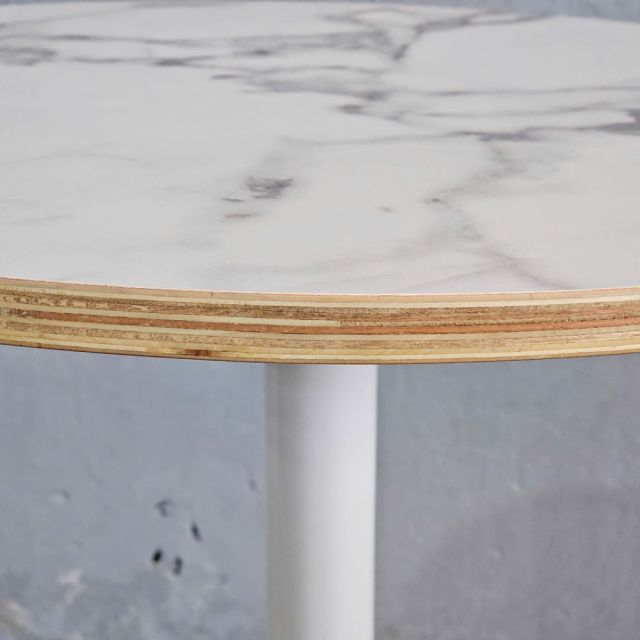 Bàn cafe tròn 60x60cm gỗ plywood vân giả đá CFD68273