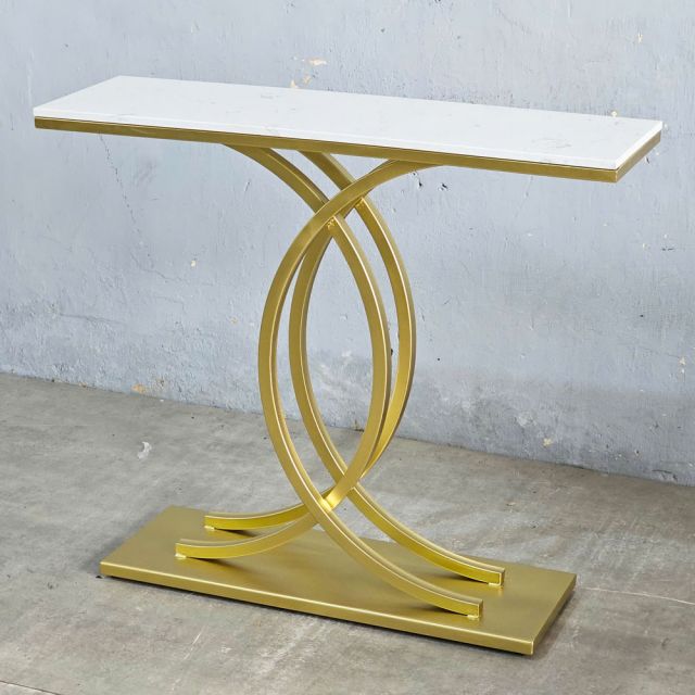 Bàn console XECI mặt đá khung sắt CST053